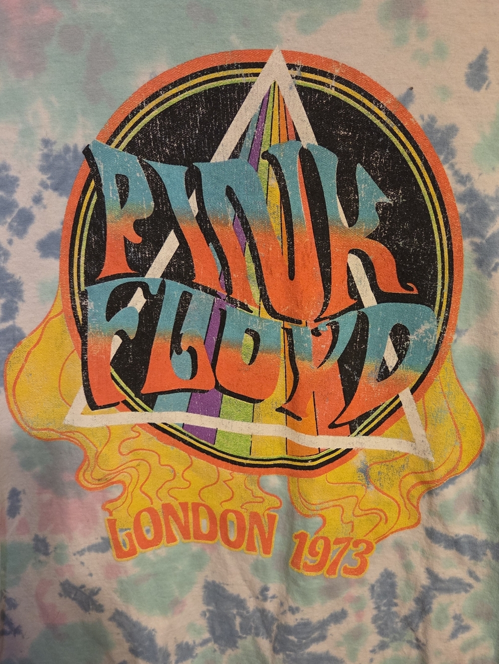 Pink Floyd London 1973 Tie Dye Graphic T Shirt Mens Size M